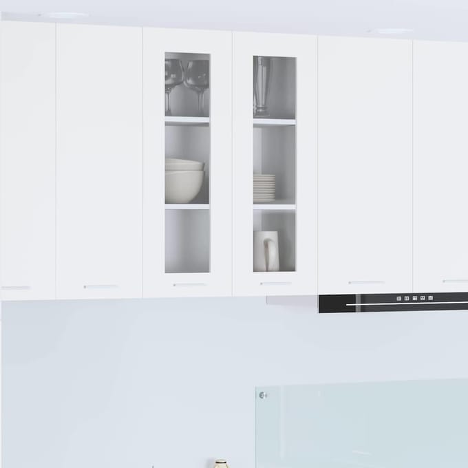 vidaXL - Hangkast - Wit - 60 - x - 31 - x - 80 - cm - Bewerkt - hout