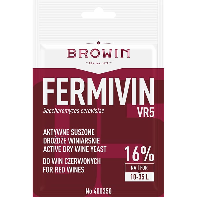 Browin Fermivin VR5 - Wijngist - Rood Fruit - Tot 16% Alcohol - 7 g