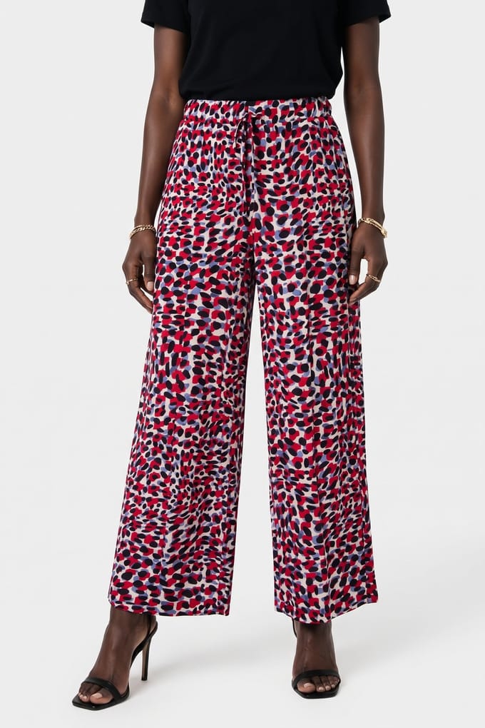 Studio Anneloes Dot Trousers With Waistband Tie String Multi Color Größe: S | Ausgestellte Hosen Outlet | Damen | Weiß