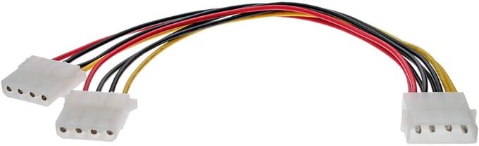 InLine® Power Y-Kabel intern, 1x 5,25 naar 2x 5,25, bulk 0,20m