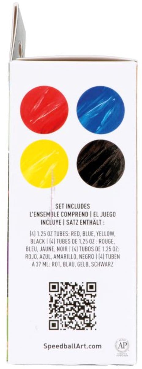 4 color water-soluble block printing - Speedball