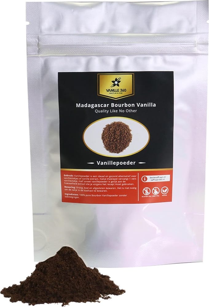 Vanille Poeder 50 gram | Premium Bourbon Vanillepoeder | 100% Puur en Onbewerkt