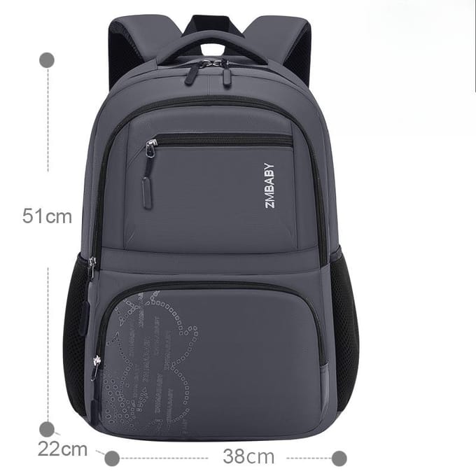 Een lichtgewicht en casual kinderschooltas voor basisschoolleerlingen met meerdere vakken grijze kleur