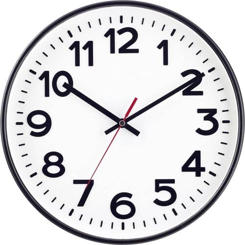 EUROTIME 53820-05 Wandklok Zendergestuurd 30 cm Zwart