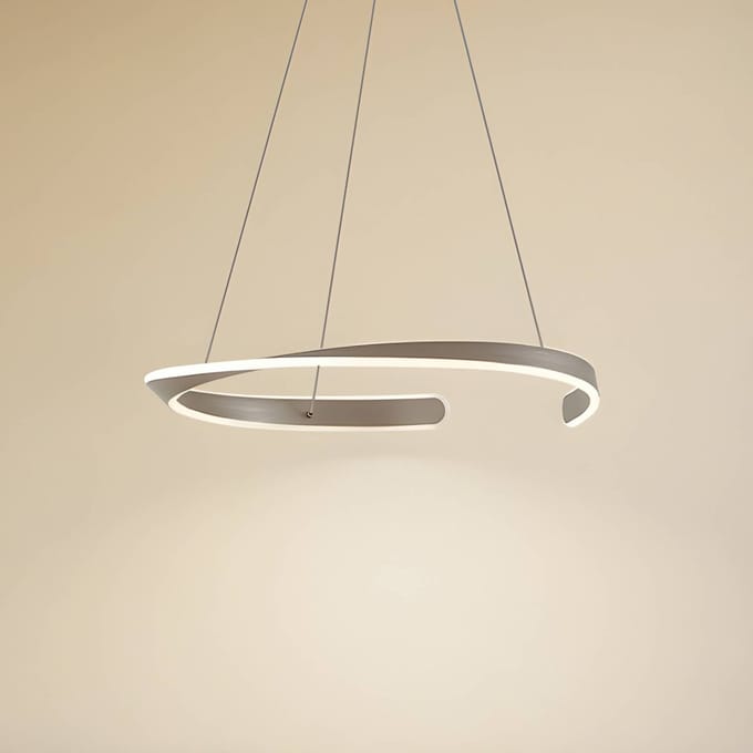 Lucande LED hanglamp Eloura, zilver, Ø58cm, metaal, CCT