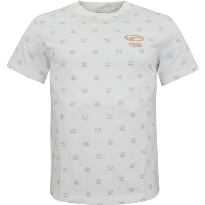 Puma OG AOP Tee Dames Casual Merk-T-shirt Crème 845065 02