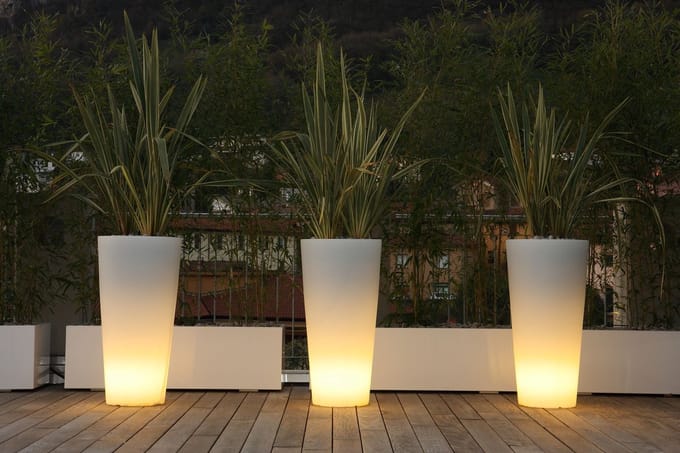 ZwemcoPool - Solar Bloempot - Rond - RGB-verlichting - op zonne-energie