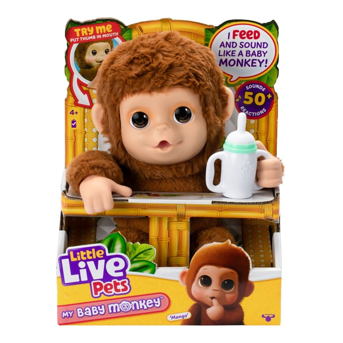 Little Live Pets My Baby Monkey Elektroniche knuffels Interactieve knuffels