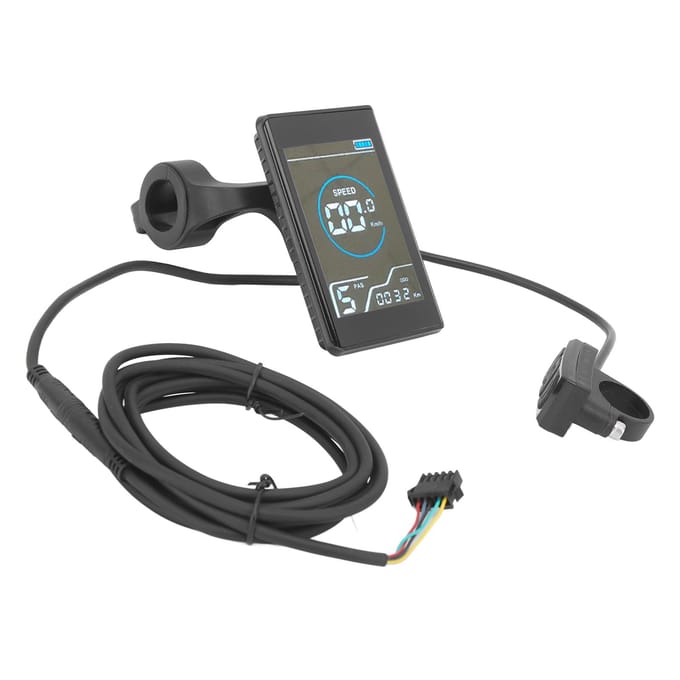 Elektrische Fiets LCD Display ABS Waterdicht Multifunctioneel Vijf Pins Aansluiting LCD Kleurendisplay gray