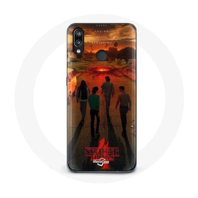 Coque pour Huawei P20 Lite Stranger Things Saison 4 Affiche Art Equipages de la Nouvelle Théorie