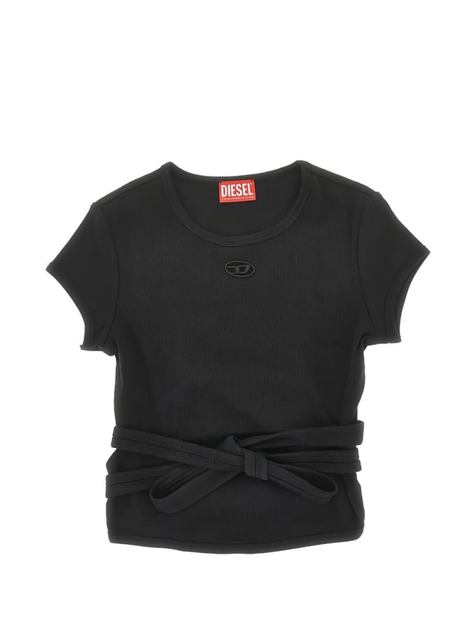Diesel T-shirt met zwarte damesriem