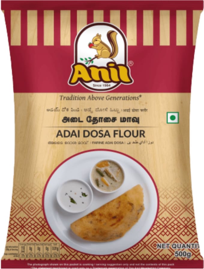 Anil - Adai Dosa Meel - Linzenmeel - Pannenkoekenmix - 3x 500 g