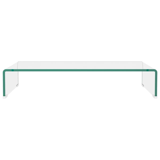 vidaXL - Tv-meubel/monitorverhoger - transparant - 70x30x13 - cm - glas