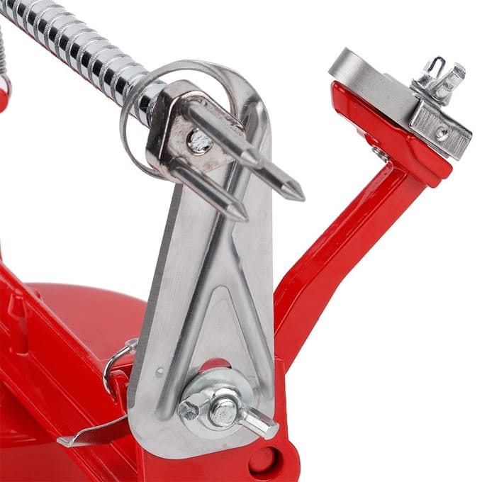 Éplucheur de fruits multifonctionnel 3 en 1 en métal à manivelle, machine à éplucher les fruits, outils de cuisine red