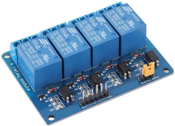 Relais Module 12v | 4-kanaals | t.b.v. Arduino