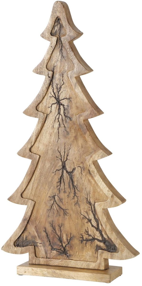 B. Decoratieve standaard Percha kerstboom van mangohout H 76,00 cm - 2005382