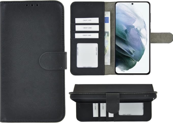 Hoesje Wallet Book Case Geschikt voor Samsung Galaxy A36 - Kunstleer Book Case - Zwart