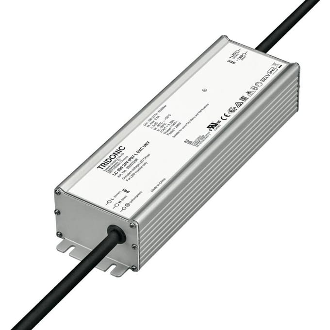 TRIDONIC LED driver LC 200W 24V IP67 L EXC UNV