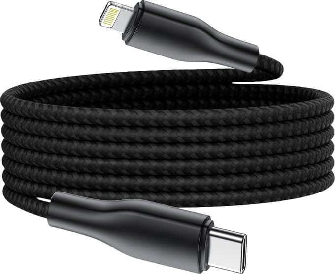 Oplader kabel 3 Meter geschikt voor iPhone - Kabel geschikt voor lightning - USB C kabel - Lader kabel