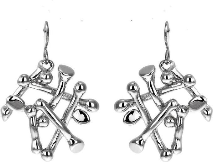 Behave - Oorbellen hanger design - Glanzend zilverkleur - Modern stijlvol