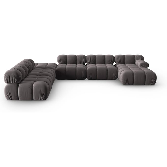 Modulaire-U-bank Tropea links velvet | Milo Casa