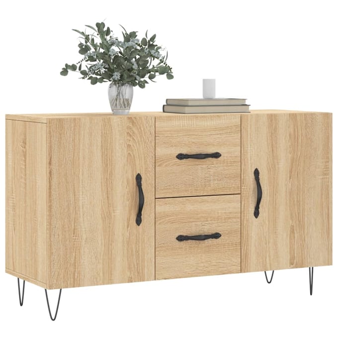 vidaXL - Dressoir - 100x36x60 - cm - bewerkt - hout - sonoma - eikenkleurig