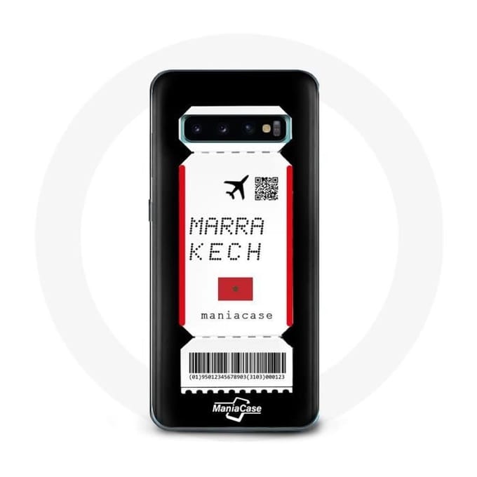 Case voor Samsung Galaxy S10 Edge Vliegticket Marrakech Marokko