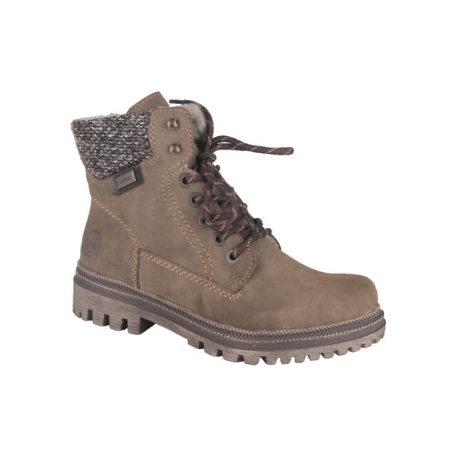 Rieker Dames Y7621 25 Veterlaarzen Warme Voering Bruin