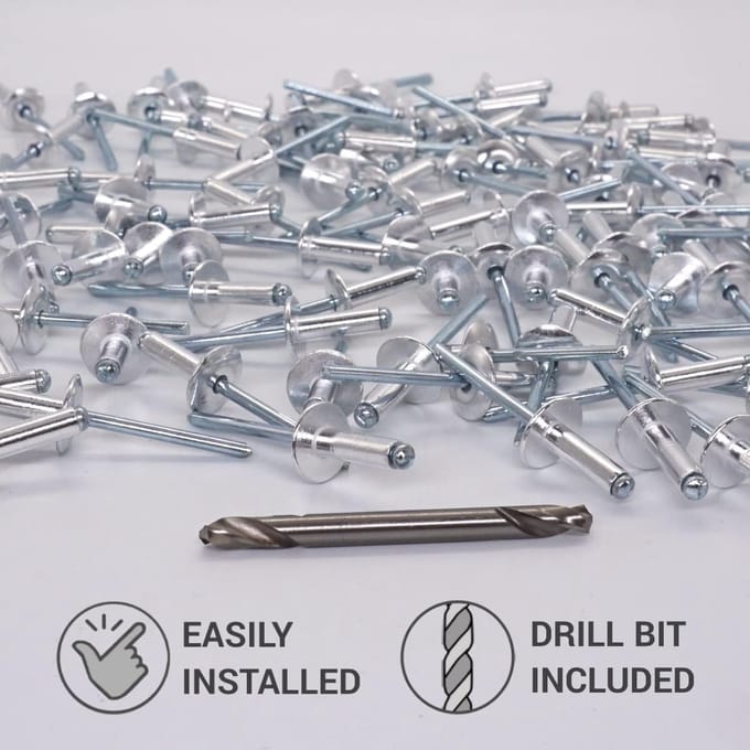 Grote Flens Aluminium Blindklinknagels 5,0 x 16 mm - 30 Stuks