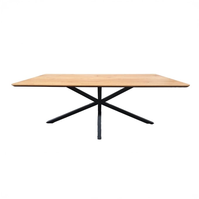 Giga Living Eettafel Cesura - Naturel Eiken 100x200x75cm - Spinpoot