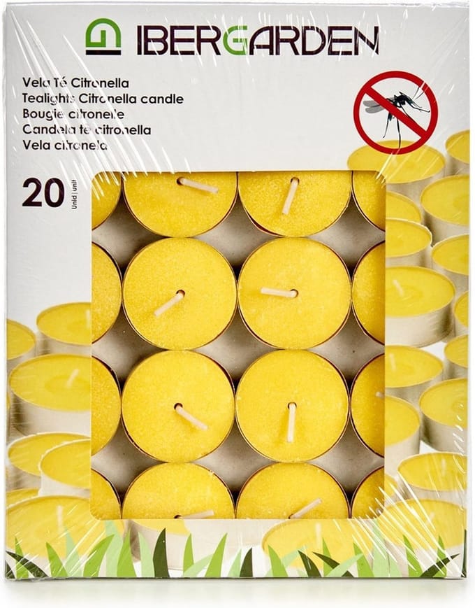 Geurkaarsen/waxinelichten - 20x - citronella - citrusgeur