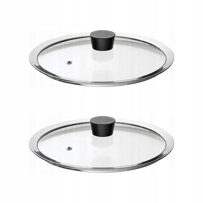 2x Glazen Pan Deksel 25 cm Universeel