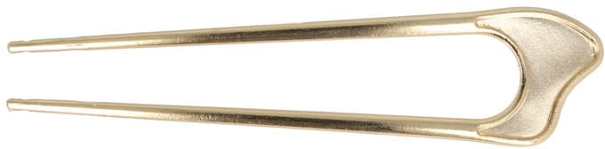 Haarsoires Haarvork 11cm - Golfvorm – Haarpin voor Knot – Metaal – Goud