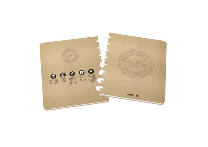 Schrift adoc bio a5 ruit 4x8mm 144pag 90gr kraft | 10 stuks