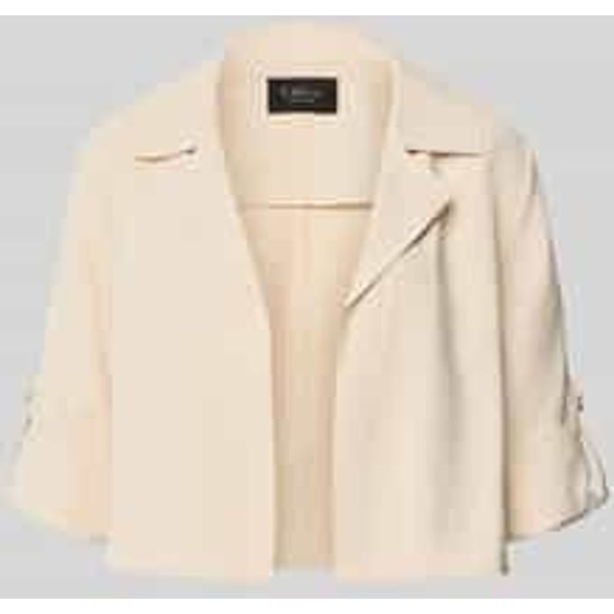slim fit korte blazer van viscosemix