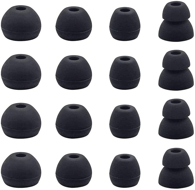 Dailygoods - Vervangende Oortips voor Beats Flex - 8 Paar, Zwart