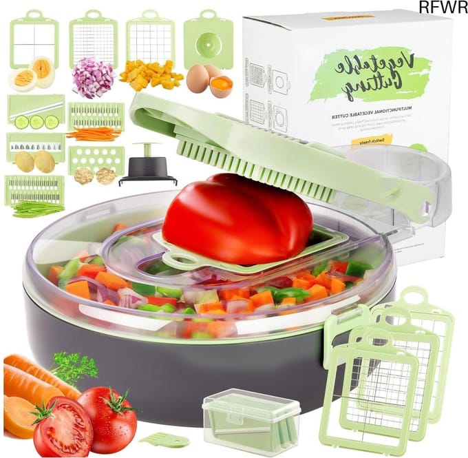 RFWR® Multifunctionele Groentesnijder & Mandoline - Aardappelsnijder, Ui Dicer, Julienne, Kaasrasp