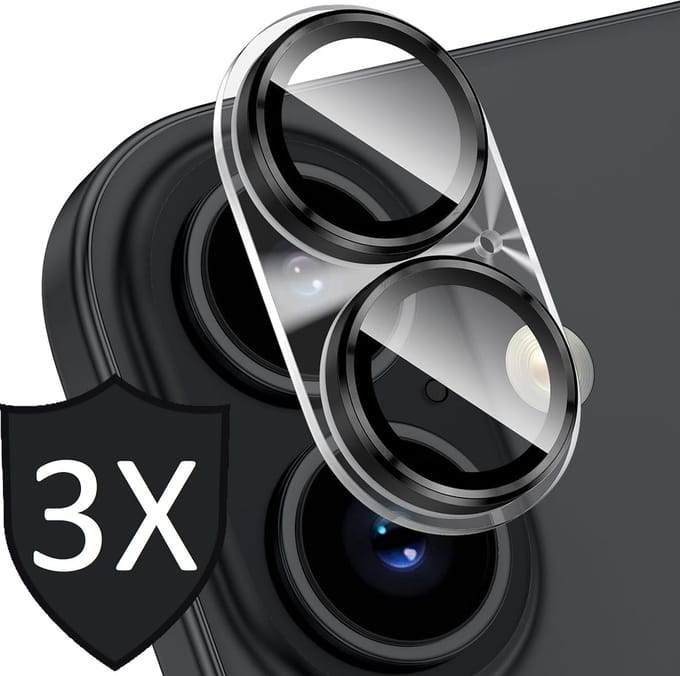 Camera Screenprotector geschikt voor iPhone 16 - 3x Gehard Glazen Tempered Glass Krasbestendige Screen Protector