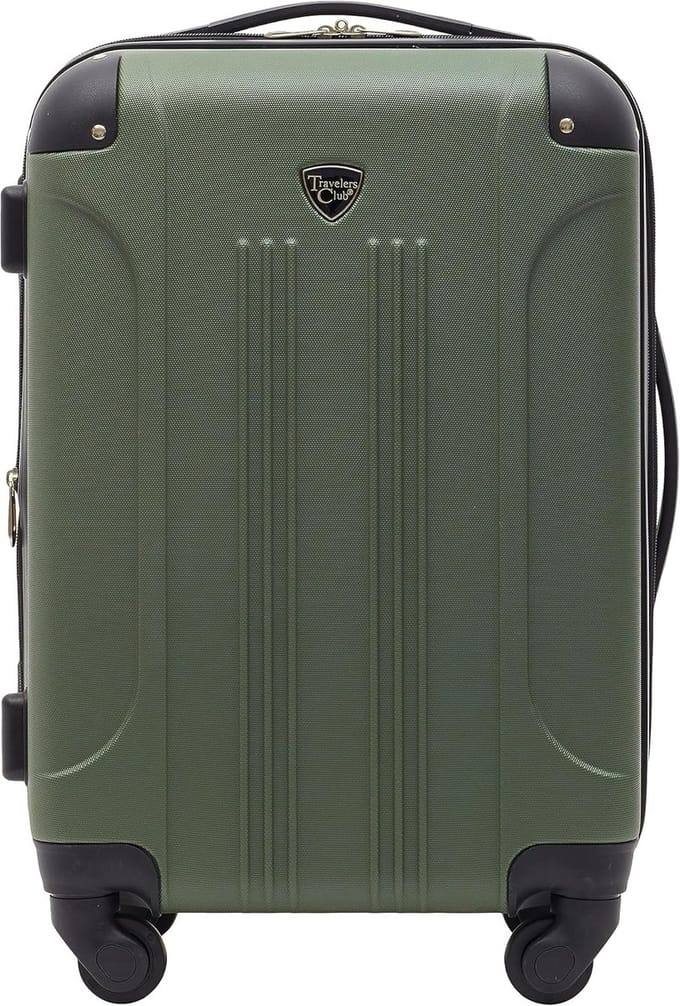 Chicago hardshell expandable 3-delige koffer set - thyme green
