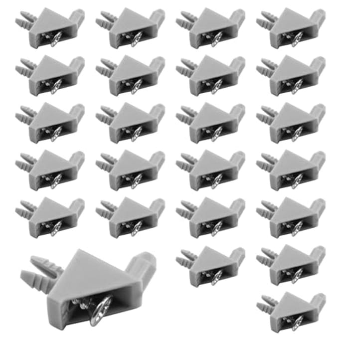 Reserveonderdelen voor Plankdragers - 24 Stuks Grijze Bodemdragers