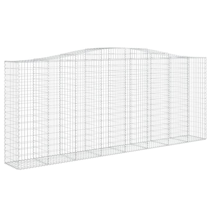 vidaXL - Schanskorf - gewelfd - 400x50x160/180 - cm - gegalvaniseerd - ijzer