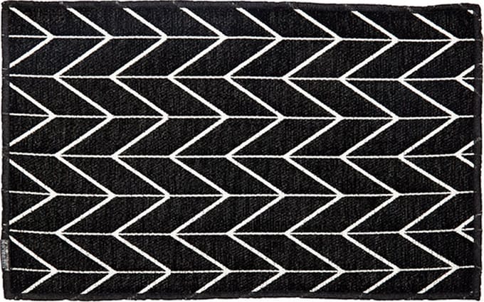 Dutchdeluxes - Handgemaakt - Geweven katoen - Placemat - Set van 4 - Black & White - Herringbone - Zwart/wit