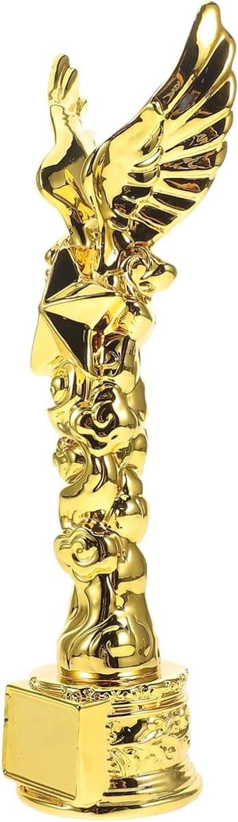 Competitie Trofee - Prijzen Awards - Prestaties Vieren - Luxe Hars Ontwerp - 27 cm Lengte - Goud