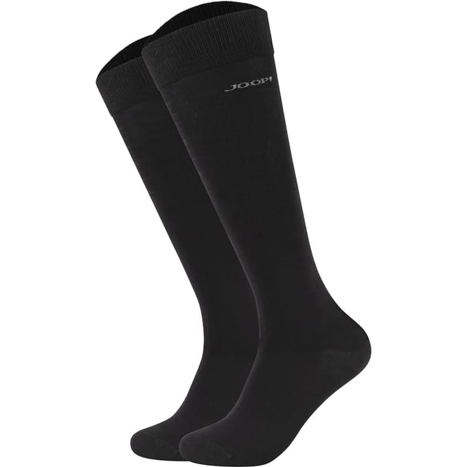 JOOP! Sokken Unisex premium essential cotton Knee High 2p Set van 2