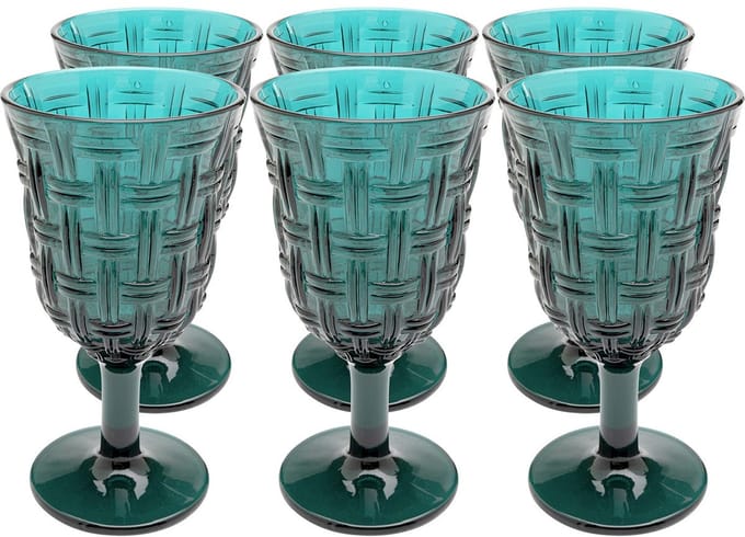 Wijinglazen Tissue blauw (6/set) Kare Design