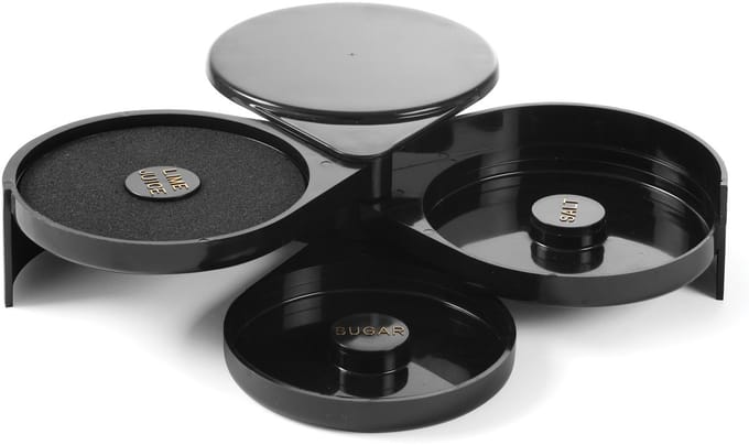 Écraseur de barman pour décorer les verres, 3 récipients, jus, sucre, sel - Hendi 596777