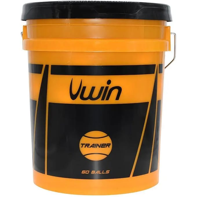 Tennisbal met emmer van 60 ballen Uwin Trainer
