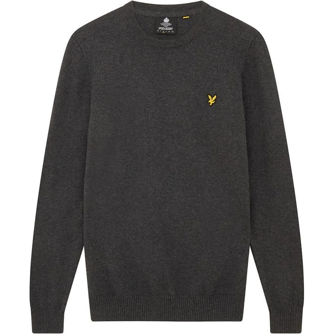 Lyle & Scott - Heren Sweaters Crew Neck Merino - Grijs - Maat S