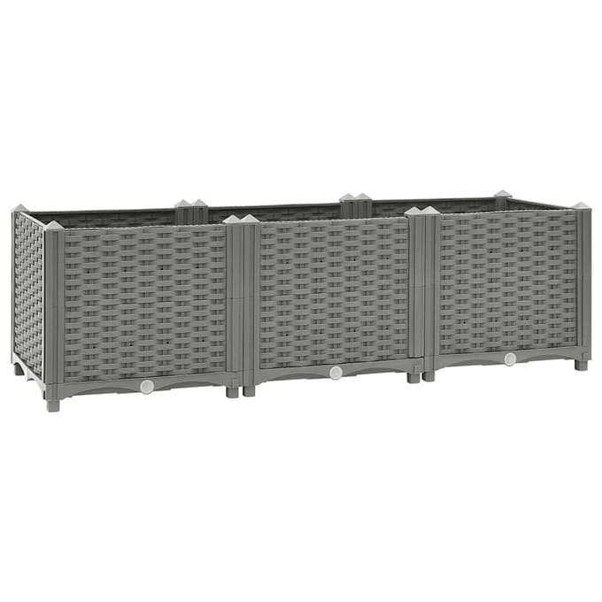vidaXL - Plantenbak - verhoogd - 120x40x38 - cm - polypropeen