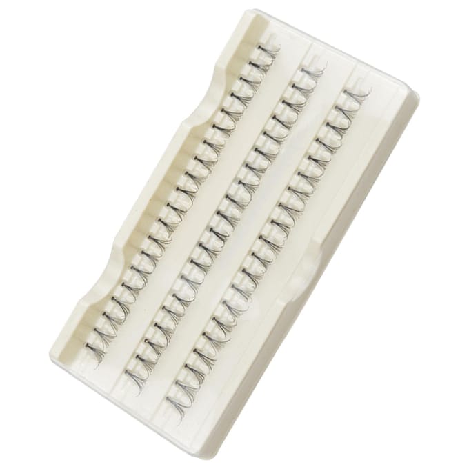 1 Doos Valse Wimper Set Planten Graft Kit Enkele 60 Clusters Kunstvezel Wimper Tool white
